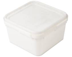 Куботейнер пластиковый с крышкой для пищевых продуктов, 12 л, 340x340x160 мм, белый [340340160-00]