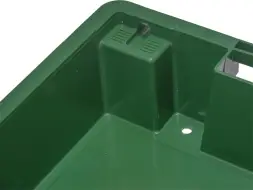 Ящик пластиковый со сплошными стенками и дном, 600х400х150 мм, зеленый [225]