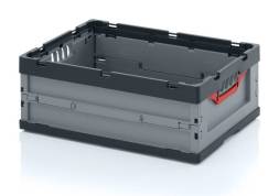 Ящик пластиковый складной без крышки AUER FB 64/22, 600x400x220 мм, серый [FB 64/22]