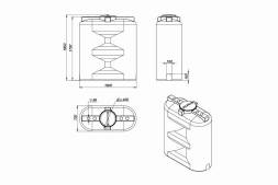 Емкость S 1500л OIL белая