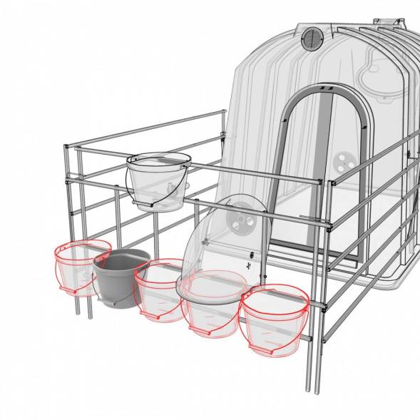 Ведро пластиковое фермерское для выпойки, 5 л [6367]