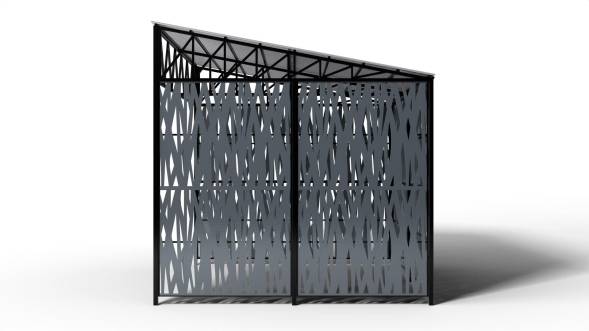 Высокая контейнерная площадка КП28, 5000x6000x5000 мм