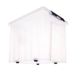 Контейнер с крышкой и клипсами Rox Box Original, 50 л, 500x390x400 мм, прозрачный [050-00.07]
