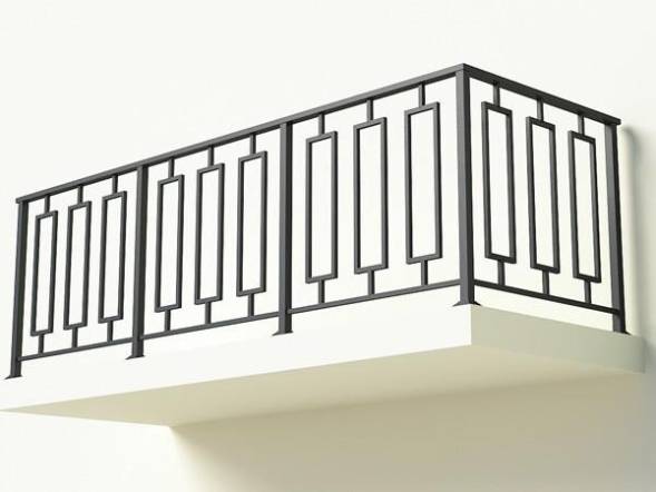 Металлическое балконное ограждение БО-11, 1 пог. м.