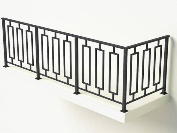 Металлическое балконное ограждение БО-11, 1 пог. м.