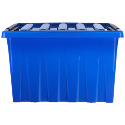 Контейнер с крышкой и клипсами Rox Box Original, 70 л, 580x390x360 мм, синий [070-00.06]
