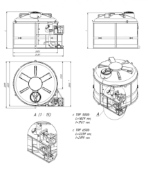 Комплект ПОЛНОГО слива с фильтром и площадкой для мотопомпы G3 на одну емкость TRF