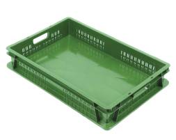 Пластиковый ящик для овощей 600х400х100 с перфорацией стенок