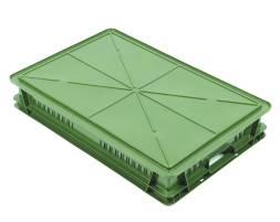 Пластиковый ящик для овощей 600х400х100 с перфорацией стенок