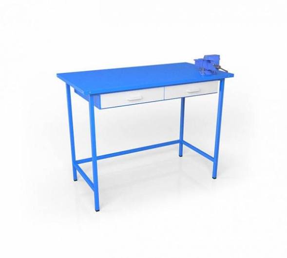 Слесарный стол с ящиками и тисками ВСТ-12/2м