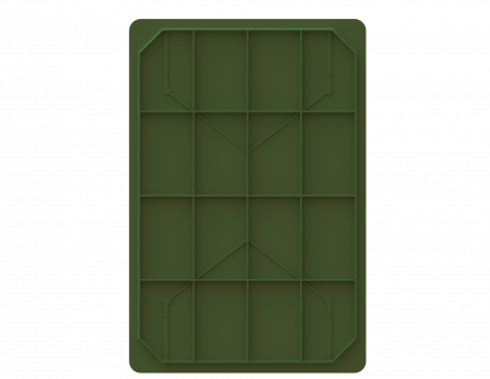 Ящик пластиковый универсальный пищевой сплошной лёгкий, 600х400х259 мм, синий [12.435FL.40.PE.R]