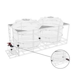 Комплект полного слива торцевой для мотопомпы G3 на две емкости TR