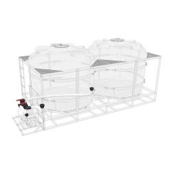 Комплект полного слива торцевой для мотопомпы G3 на две емкости TR