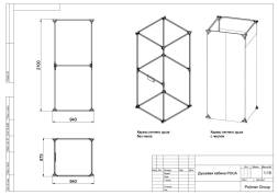 Дачная душевая кабина «РОСА» серого цвета без бака