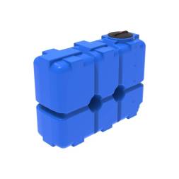 Емкость пластиковая для воды и дизельного топлива ST 2000 л с патрубками d100мм и резьбовой крышкой под плотность вещества до 1.0 г/см3, синий
