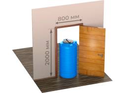 Емкость пластиковая вертикальная цилиндрическая для воды, 300 л, синий [N 300]