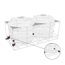 Комплект полного слива торцевой с кранами G3 на две емкости TR