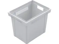 Ящик цветочный пластиковый сплошной, 400x300x350 мм, 42 л, белый [434-2]