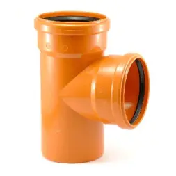 Тройник пластик 110х110х90 оранжевый Политрон