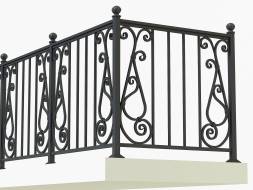 Металлическое балконное ограждение БО-19, 1 пог. м.