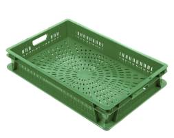 Пластиковый ящик для овощей перфорированный 600х400х100 перфорированный