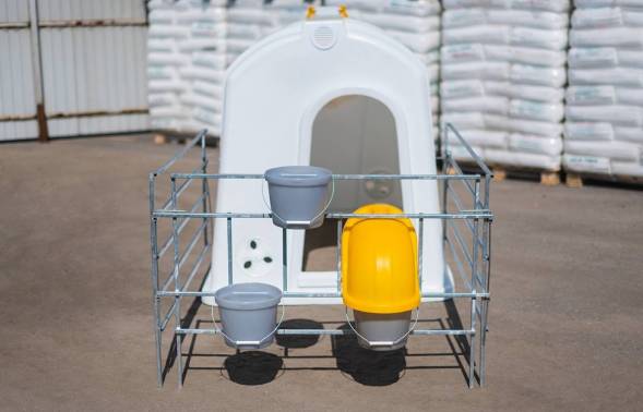 Вольер домика для телят оцинкованный