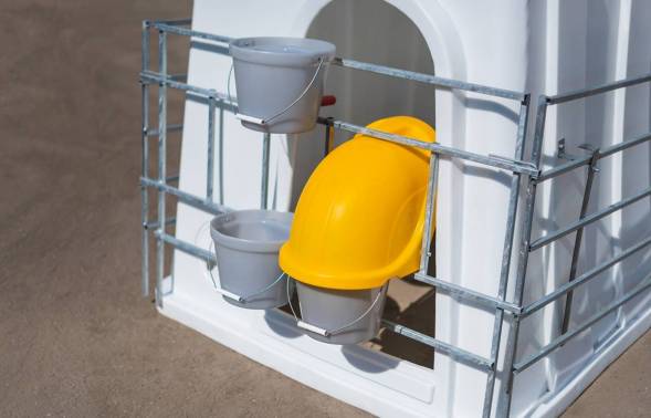 Вольер домика для телят оцинкованный