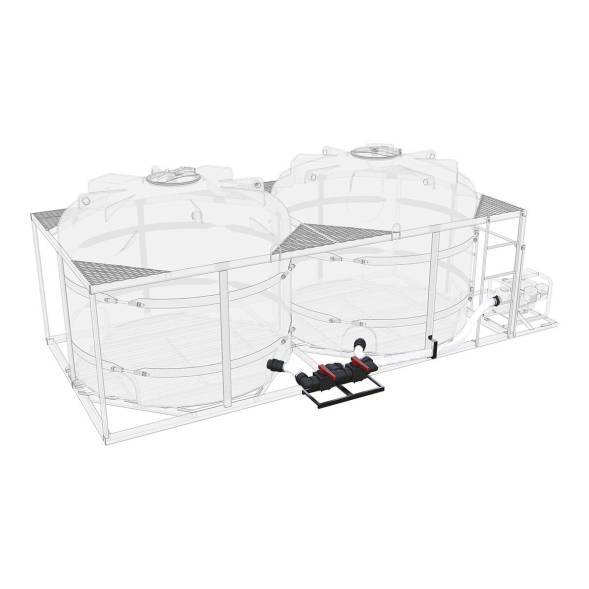 Комплект слива боковой для мотопомпы G3 на две емкости TR