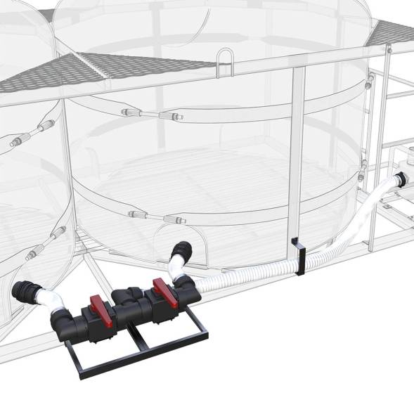 Комплект слива боковой для мотопомпы G3 на две емкости TR