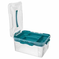 Ящик универсальный с замками и вставкой-органайзером Grand box, 390x290x180мм, 15,3л