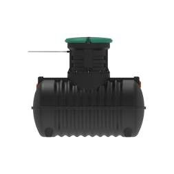 Автономная канализация Rostok Ground 4 с горловиной 600 мм и самотечным отведением, 1800л, черный [504.1500.899.002]