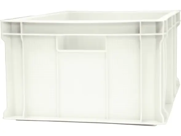Ящик пластиковый морозостойкий сплошной, 600x400x250 мм, 46 л, белый [204]