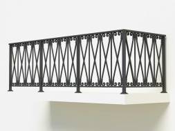 Металлическое балконное ограждение БО-21, 1 пог. м.