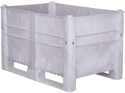 Крупногабаритный сплошной пластиковый контейнер EcoLine, 1200х800х740 мм, серый [EcoLine-485]