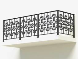 Металлическое балконное ограждение БО-22, 1 пог. м.