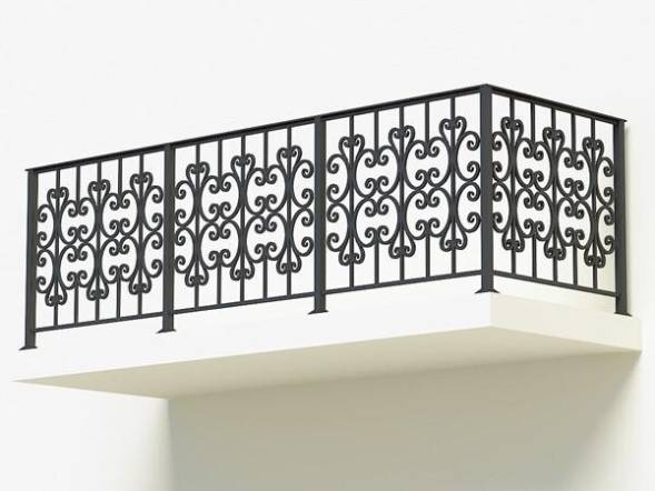 Металлическое балконное ограждение БО-22, 1 пог. м.