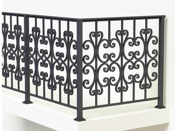 Металлическое балконное ограждение БО-22, 1 пог. м.