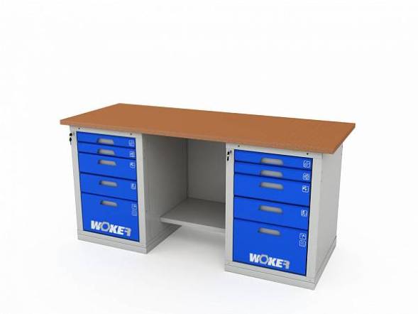 Верстак ДВК с 2 тумбами WOKER PRO 2505.1800