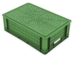 Пластиковый ящик овощной 600х400х200 перфорированный