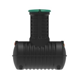 Автономная канализация Rostok Ground 4 с горловиной 1000 мм и самотечным отведением, 1800л, черный