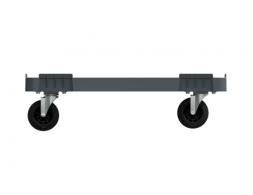 Пластиковая тележка 600х400 мм для ящиков (с отверстием) колеса без тормозов