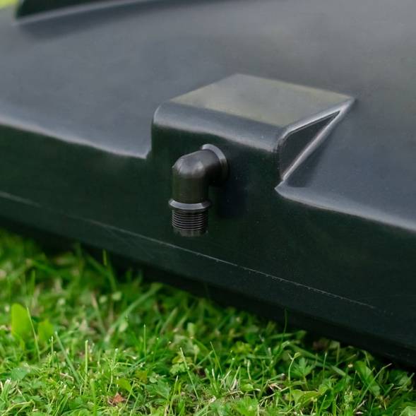 Бак пластиковый для летнего душа с лейкой, 150 л, черный [БД150/17]