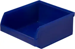 Ящик (лоток) пластиковый сплошной, 107x98x47 мм, 0.49 л, синий [5000]