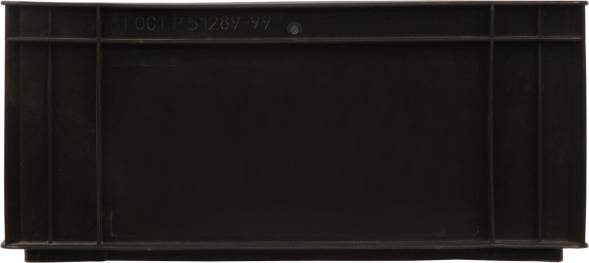 Ящик пластиковый сплошной, 410×300×180 мм, 22 л, черный [302-Б3]