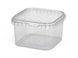 Ведро пластиковое с крышкой, 0.85 л [3988]