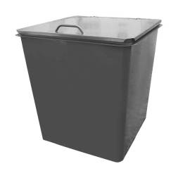 Контейнер мусорный металлический для ТБО/ТКО с крышкой, 750 л (0.75 м³), серый [L075G]