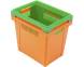 Ящик пластиковый с перфорированными стенками для цветов, 400х300х350 мм, оранжевый [400300350-01]