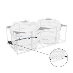 Комплект слива торцевой с кранами G2 на две емкости TR