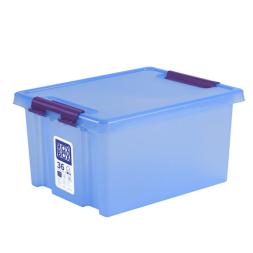 Контейнер с крышкой и клипсами Rox Box Home, 36л, 500x390x255 мм, синий