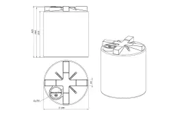 Емкость T 10000л под плотность до 1.2 г/см3 синяя